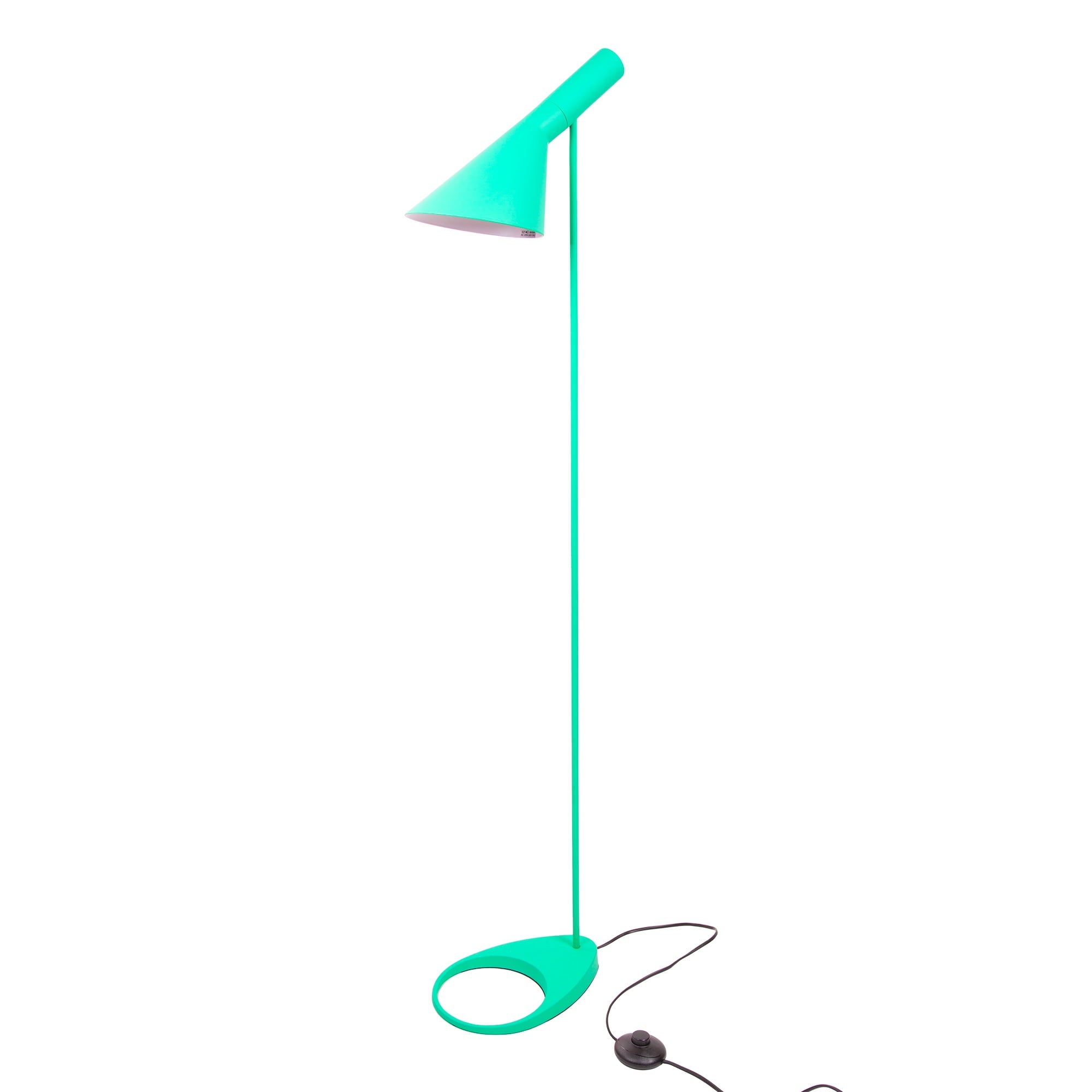 Arne Jacobsen style, Gulvlampe DD D AJ Lampe lyseblå