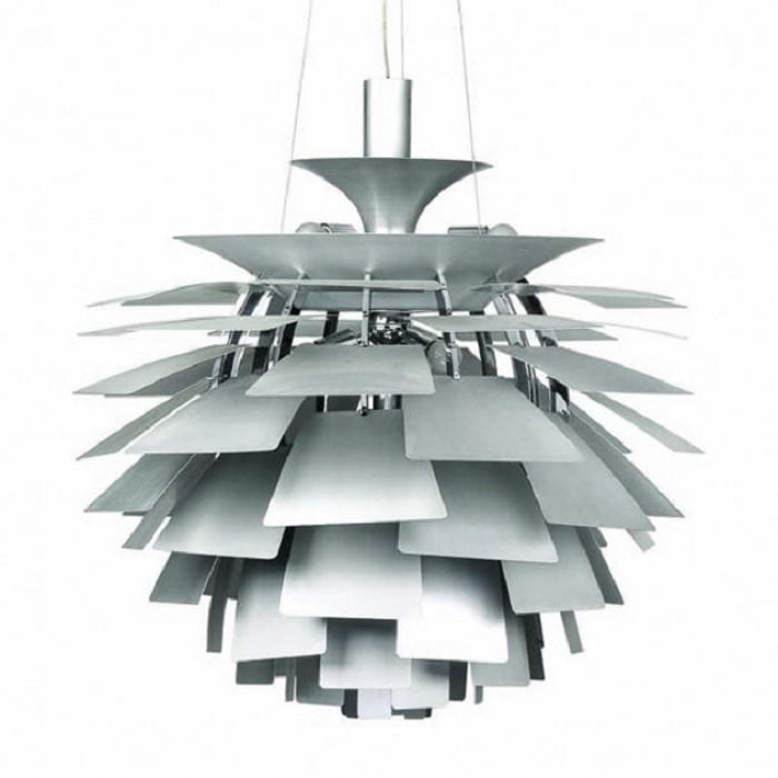 Poul Henningsen style, Vedhæng Artiskok lampe 48cm Aluminium