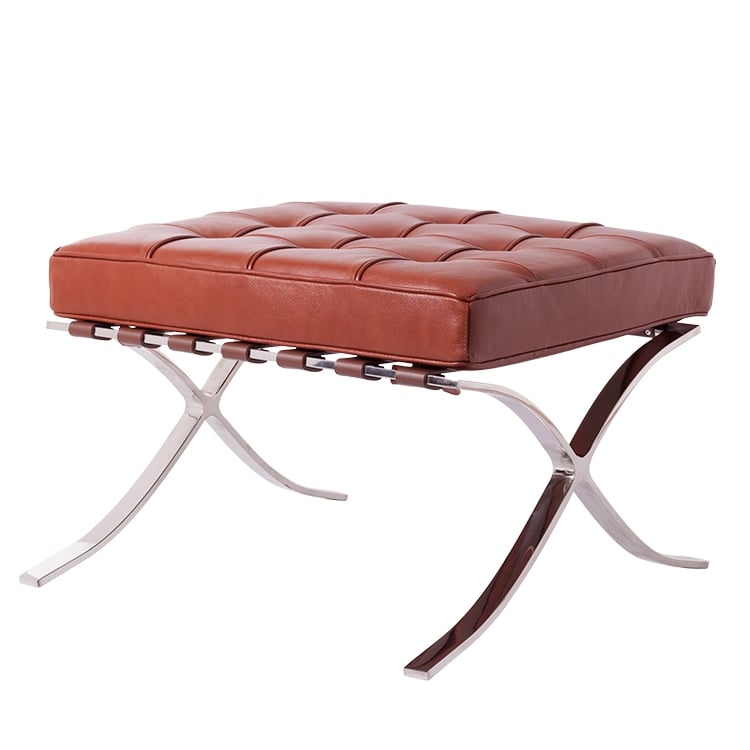 Ludwig Mies vd Rohe style, Skammel Barcelona Pavillion cognac