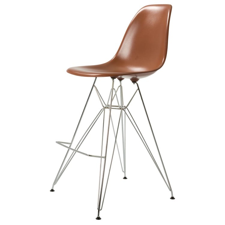Charles Eames style, Barstol DSR blank ABS brun
