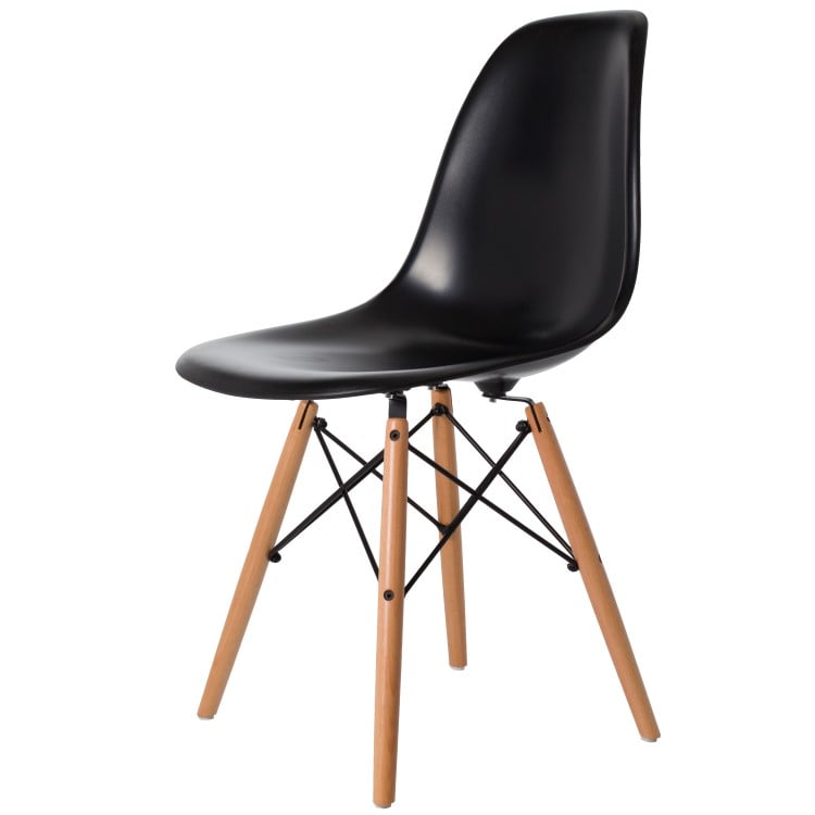 Charles Eames style, Spisebordsstol DSW ABS sort