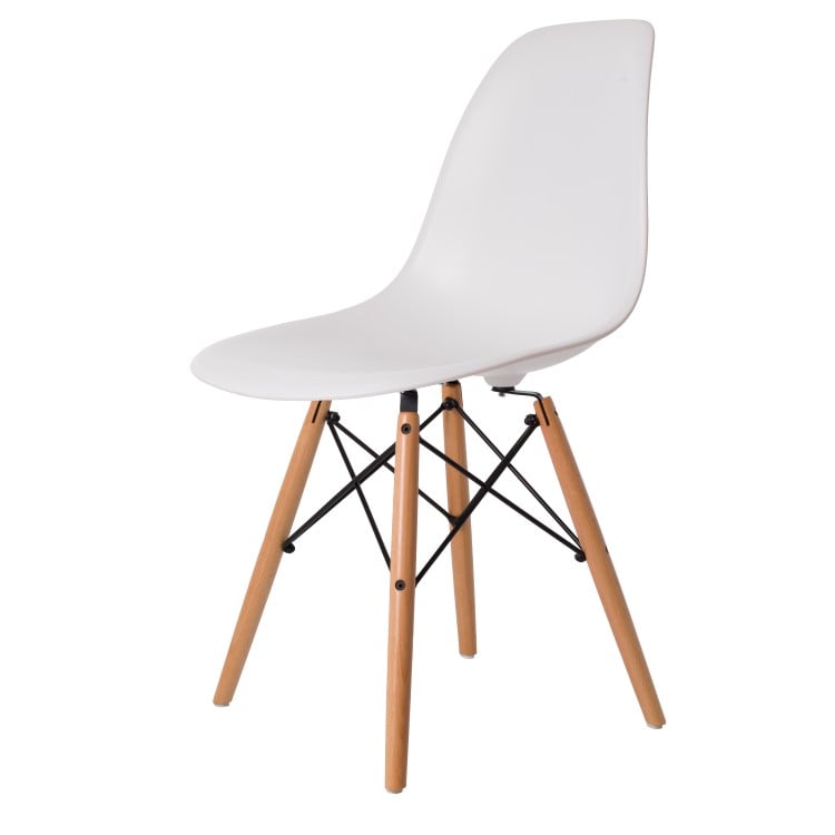 Charles Eames style, Spisebordsstol DSW mat PP hvid