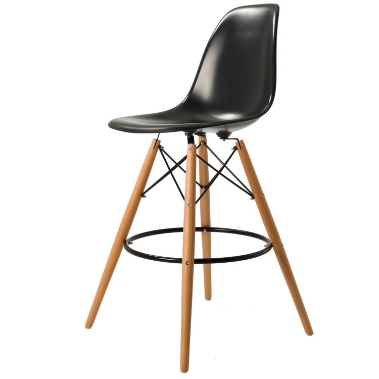 Charles Eames style, Barstol DSW afføring ABS sort