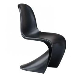 Verner Panton style, Spisebordsstol Panton stol blank sort