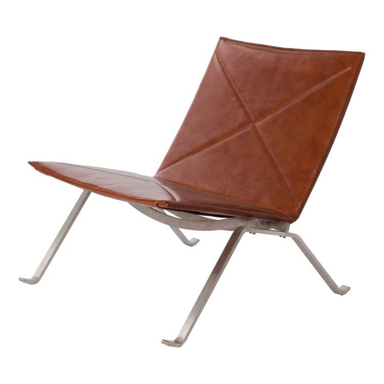 Poul Kjaerholm style, Lænestol PK22 cognac