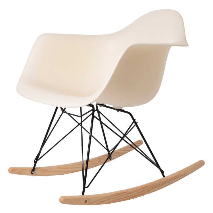 Charles Eames style, Gyngestol RAR sort stel PP creme