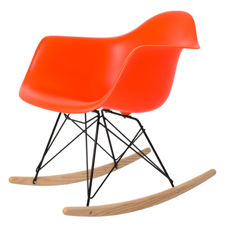Charles Eames style, Gyngestol RAR PP neon orange