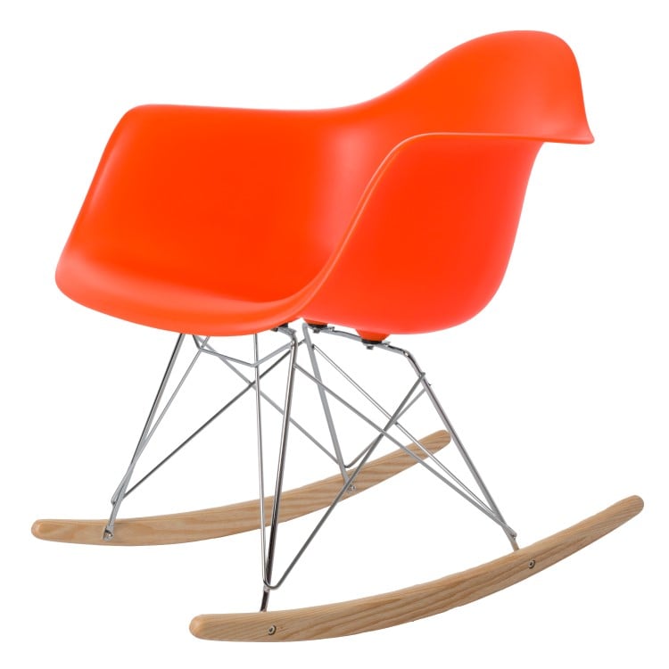 Charles Eames style, Gyngestol RAR PP neon orange