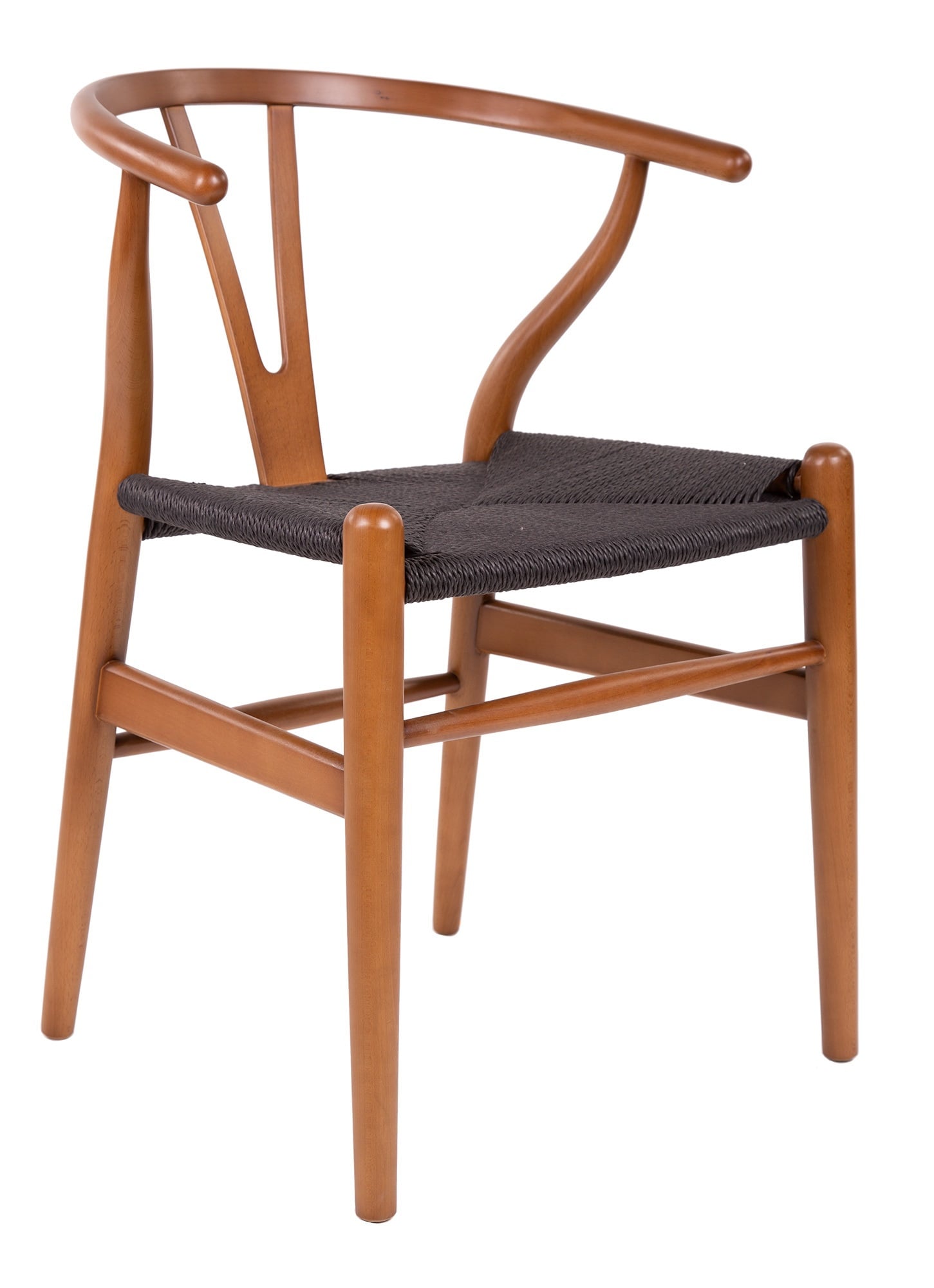 Wegner style, Spisebordsstol Y-chair wishbone CH24 Valnød sort