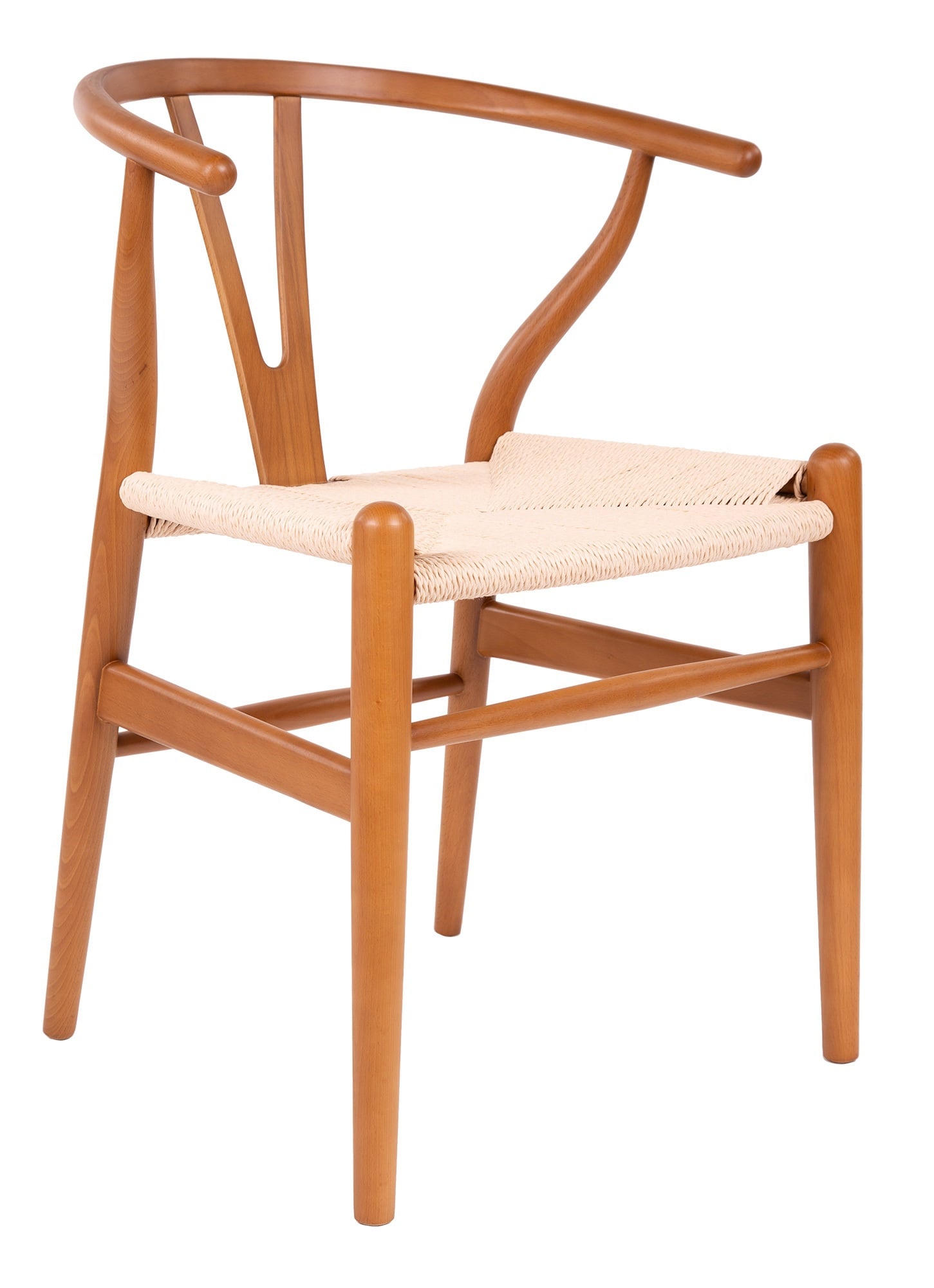 Wegner style, Spisebordsstol Y-chair wishbone CH24 Valnød natural