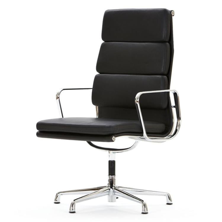 Charles Eames style, Konferencestol EA208 høj ryg sort