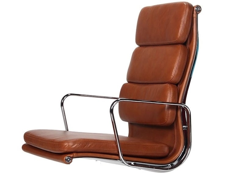 Charles Eames style, Konferencestol EA208 høj ryg antik