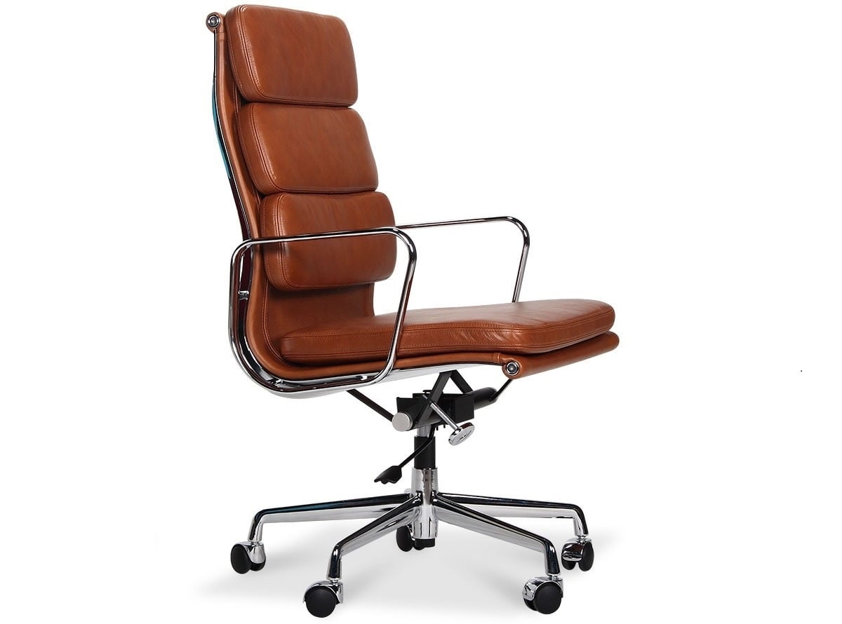 Charles Eames style, Kontor EA219 læder antik