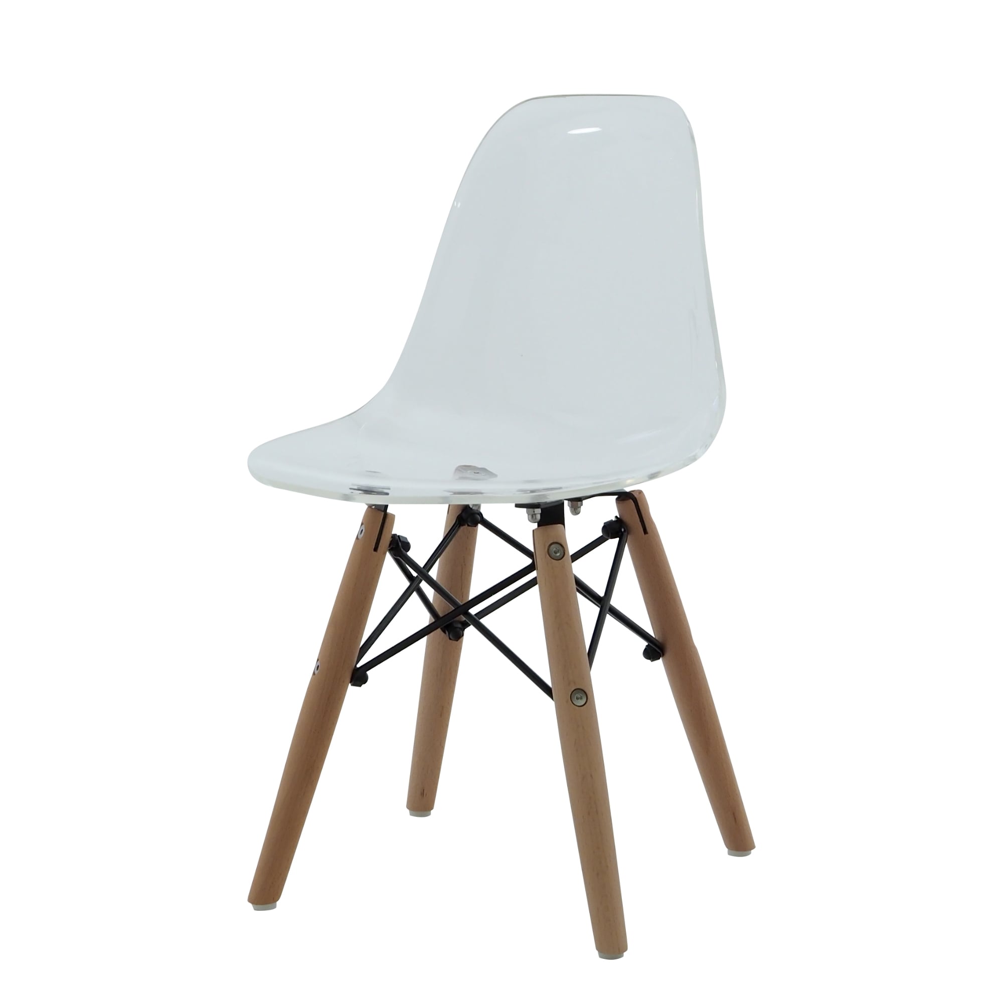 Charles Eames style, Højstol DSW Junior transparantg hvid