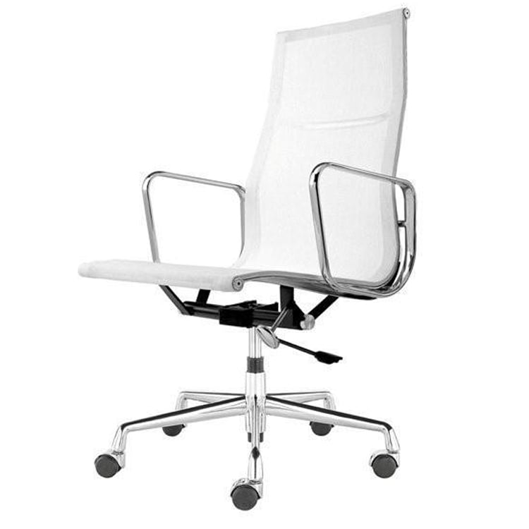 Charles Eames style, Kontorstol EA119 mesh netweave hvid