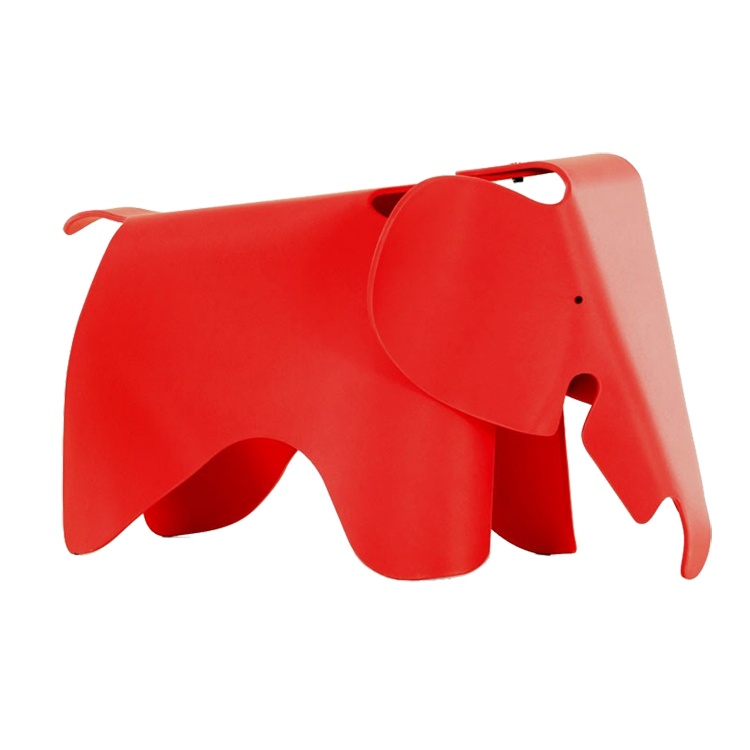 Charles Eames style, Elefant stol Elephant Junior rød