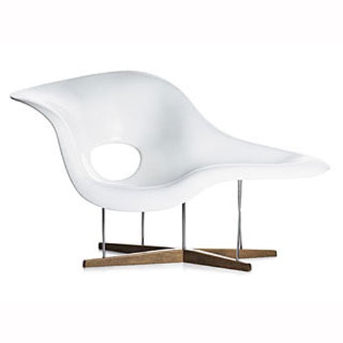 Charles Eames style, Lænestol La Chaise stol hvid