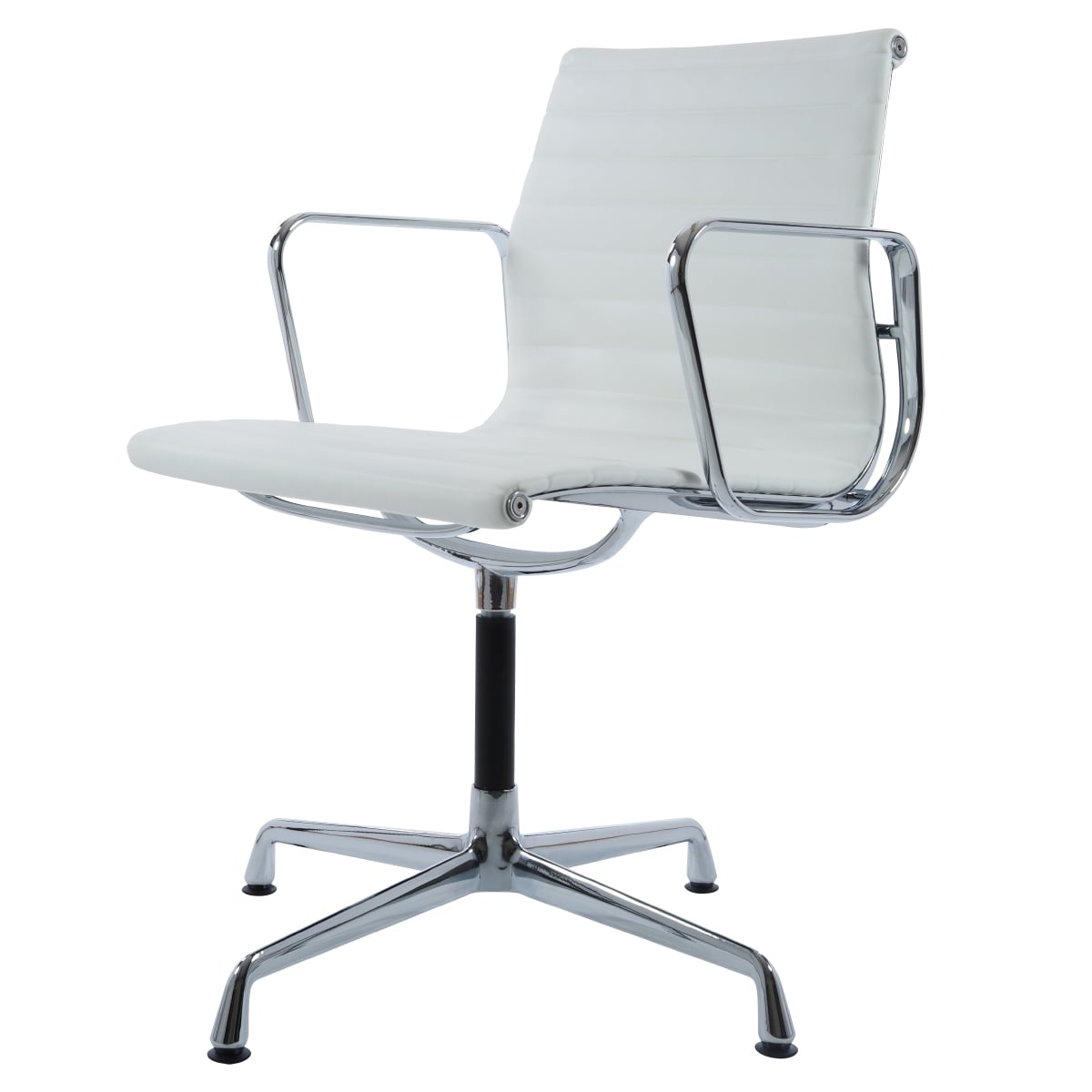Charles Eames style, Konferencestol EA108 læder hvid