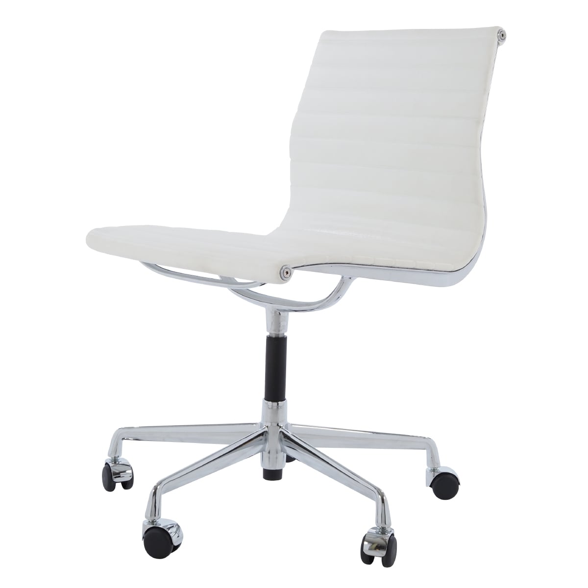 Charles Eames style, Konferencestol EA105 læder hvid