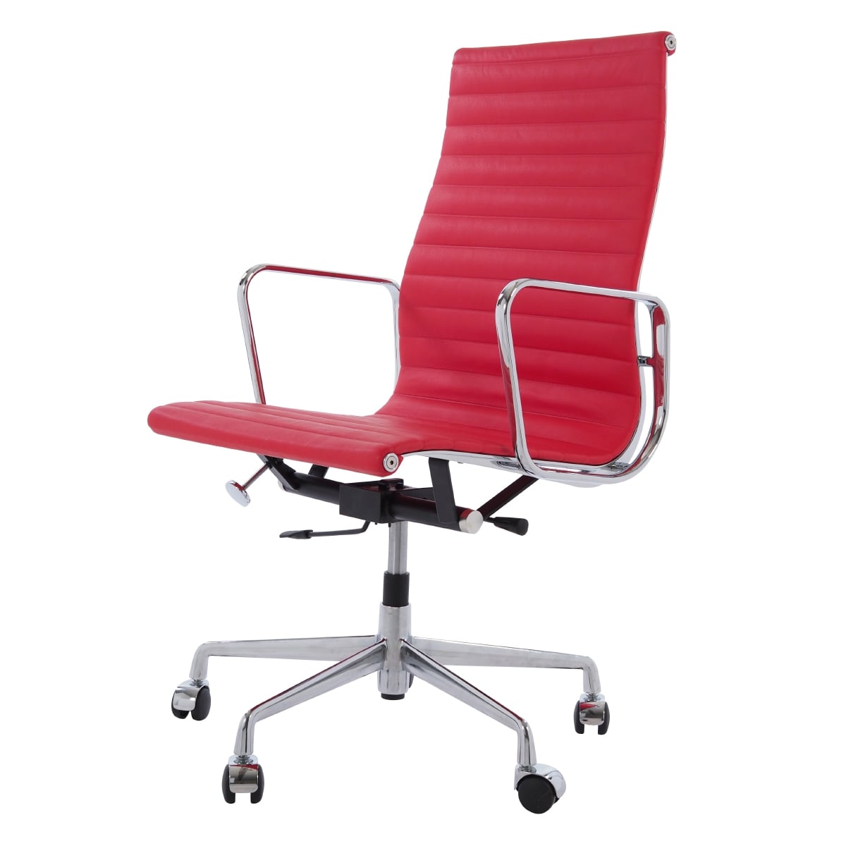 Charles Eames style, Kontorstol EA119 læder rød