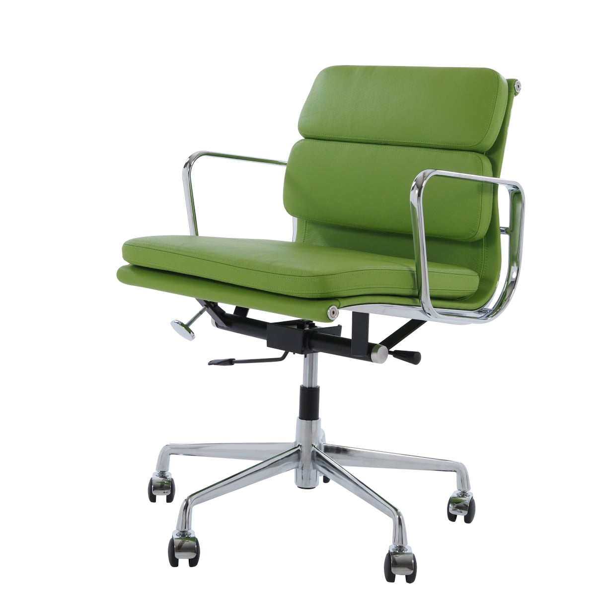 Charles Eames style, Kontorstol EA217 læder grøn