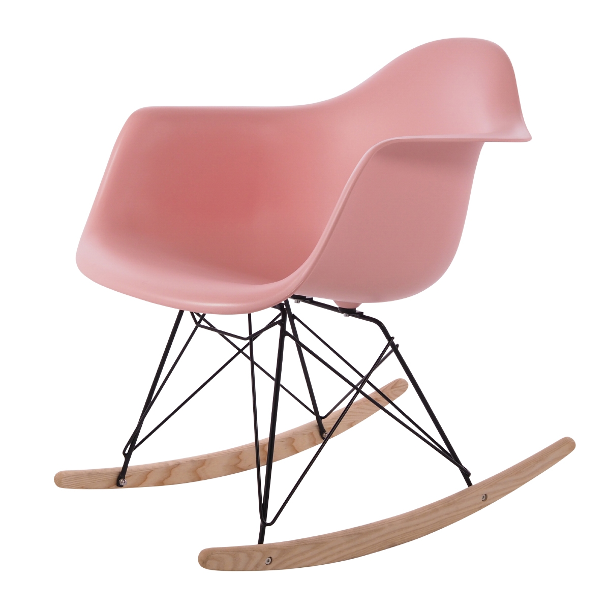 Charles Eames style, Gyngestol RAR sort stel PP baby rosa