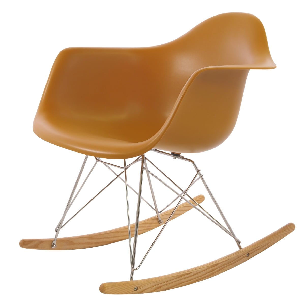 Charles Eames style, Gyngestol RAR Krom ramme PP ingefær