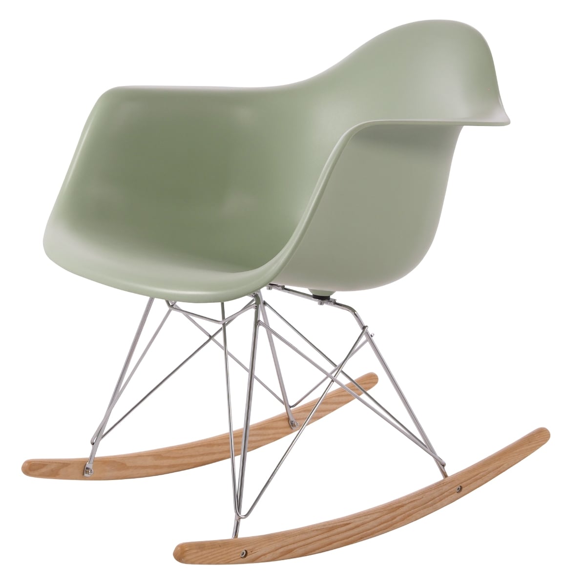 Charles Eames style, Gyngestol RAR Krom ramme PP mint