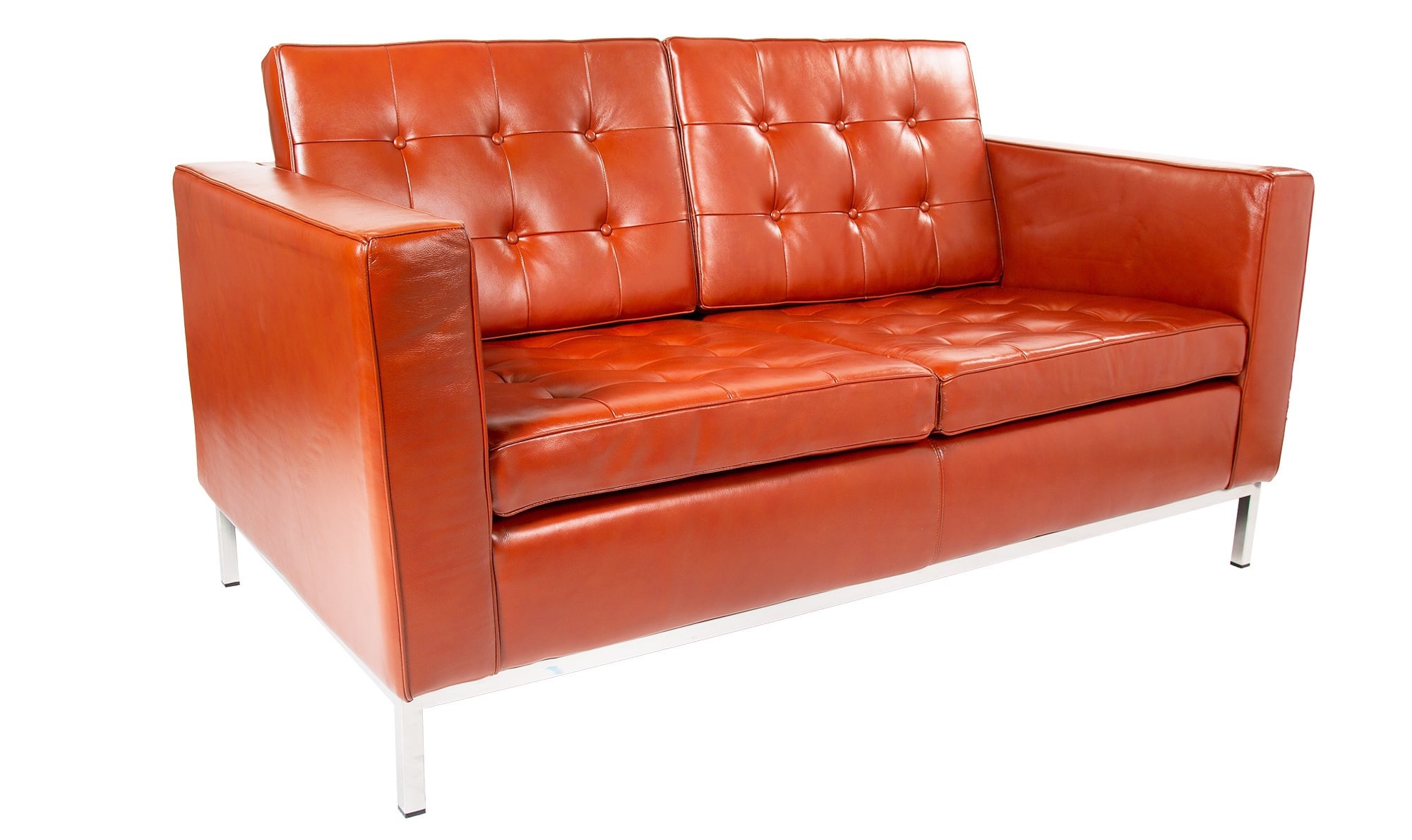 Ludwig Mies vd Rohe style, 2 personers sofa Florence 2 personers sofa cognac