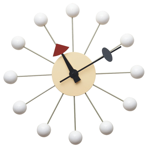 George Nelson style, Vægur Ball Ur hvid