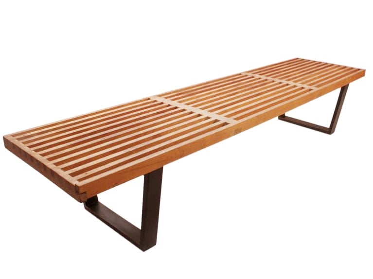 George Nelson style, Bank Nelson Bench valnød 183cm