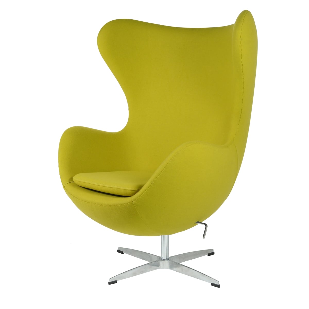 Arne Jacobsen style, Lænestol Egg stol cashmere sennep