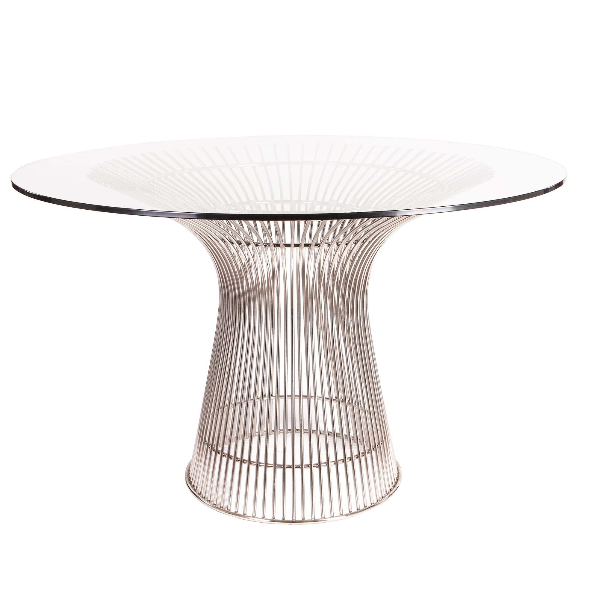 Warren Platner style, Spisebord Wire Bord diameter 120cm chrome