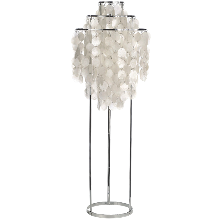 Verner Panton style, Gulvlampe Shell style lamp perle