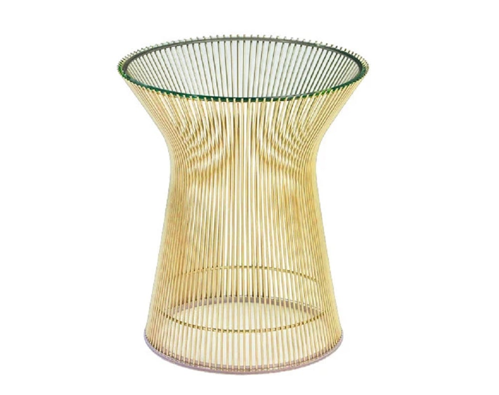 Warren Platner style, Sidebord Wire Bord Guld