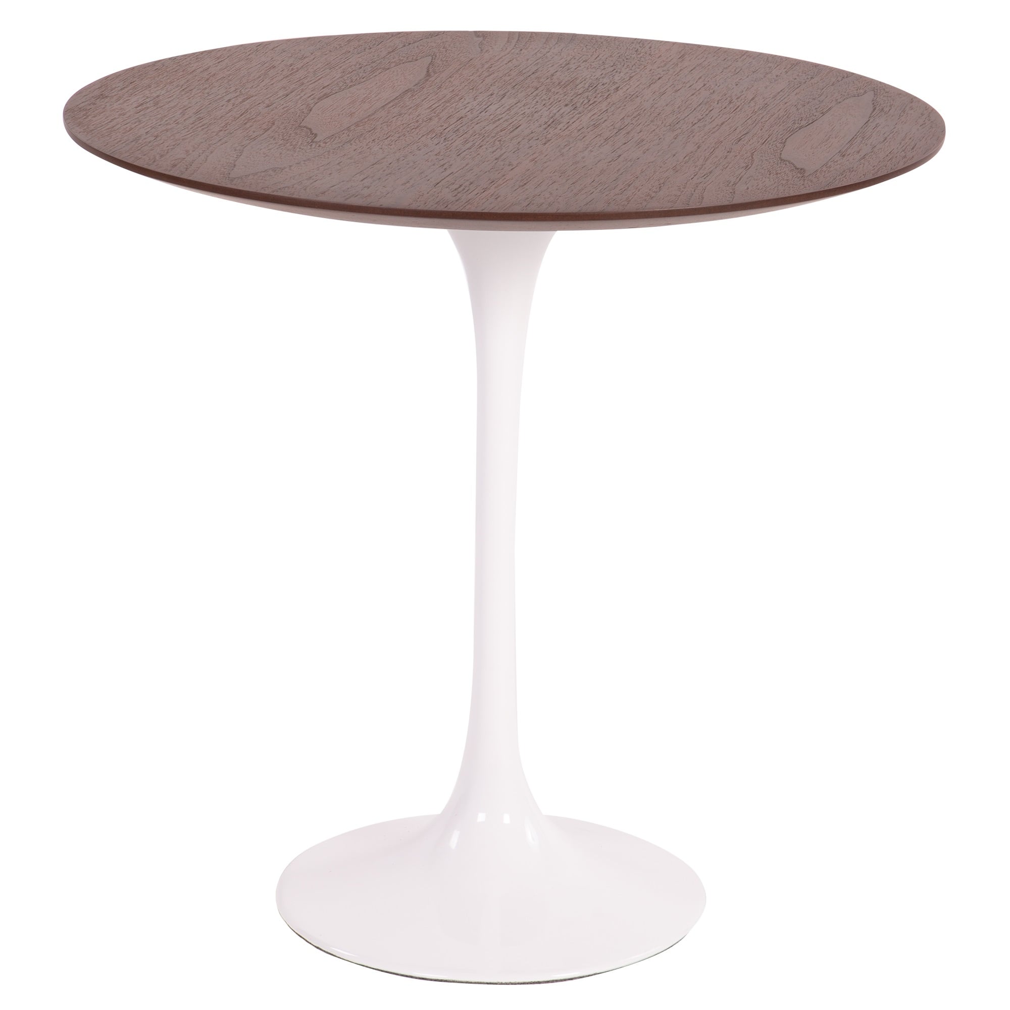Eero Saarinen style, Sidebord Tulip Side table 50cm Top valnød Base hvid
